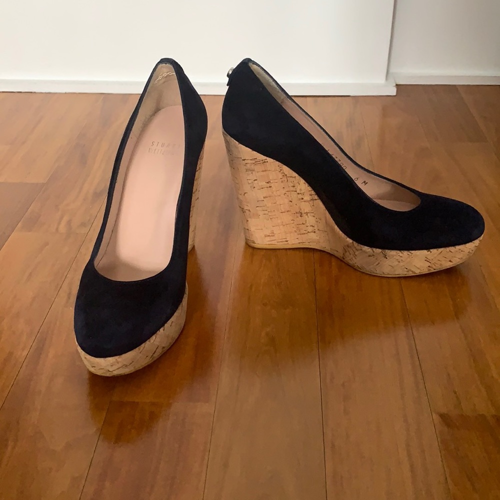 Stuart weitzman cork wedge heels